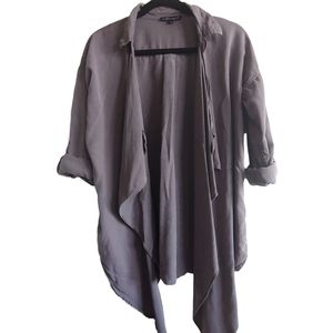 Wishlist Apparel Tencel Grey Open Front Jacket Small Bella Swan Gloom